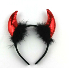 Red Devil Horns Headband Halloween Ladies Hen  Fancy Dress  Party Carnivals
