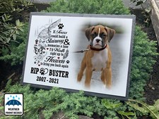 Personalised dog grave marker