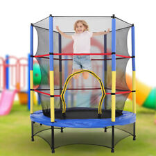 4.5FT Kids Child Outdoor Play Trampoline with Zipper Safety Net Enclosure Guard