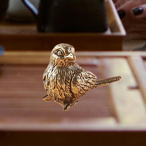 Brass sparrow ornament - brass,