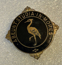 Vintage School/College / University  Brooch Badge Featuring A Stork/Heron