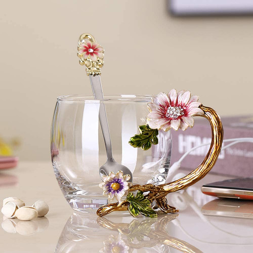 Ppea enamel sunflower crystal - sunflower,