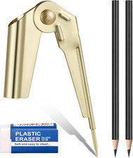 DBTW 90mm Accurate Marking Scribing Compass Set, Gold Woodworking Compass Scrib