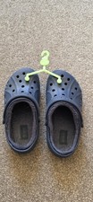Boys Fur Lined Crocs Navy Size