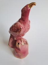 Pink Luster Ware And Gold Bird