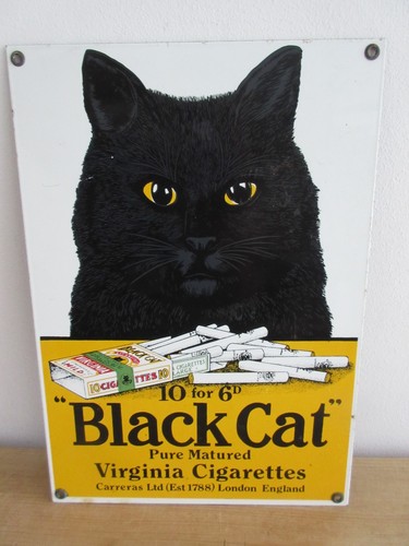 Vintage black cat cigarettes - cat,