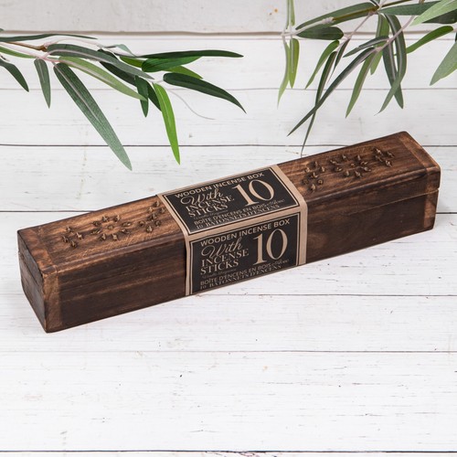 Wood incense box - incense, burner