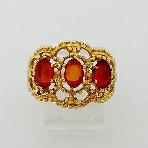 Gold plated amber filigree - amber,