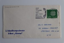 Germany 1970  Speedboat Squadron S-Boot Albatros  Gordon Crescent Croydon  Cover