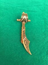 Vintage Tie Clip Sword With Masonic Style Pattern 