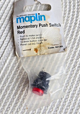 Red Off-(On) Maplins Low Profile Round Momentary Push Button Switch 1.5A 250V