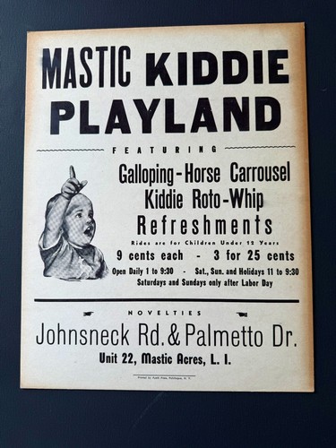 Vintage sign mastic kiddie - mastic,