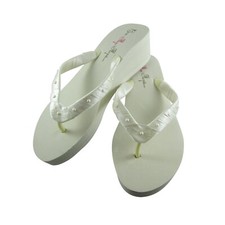 Ivory 2 Inch Heel Wedge Flip