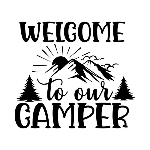 Welcome our camper decal - our,