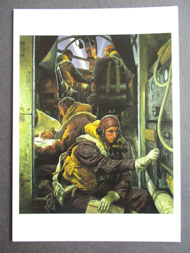 Postcard ww2 interior a - interior, of