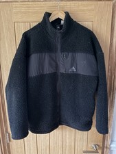 Adidas Winter Sherpa Polar Fleece Jacket Jumper Black Size Medium