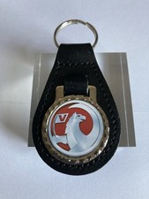  Vauxhall Keychain KeyringL eather Black Key Fob stainless steel 25mm New