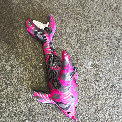 Pink grey dolphin plush soft - pink, &
