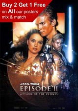 Star Wars Episode II Attack Of The Clones Movie Poster A5 A4 A3 A2 A1