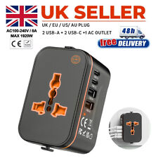 Universal Travel Adapter Worldwide Plug UK EU AU US with USB-C Port Fast Charger