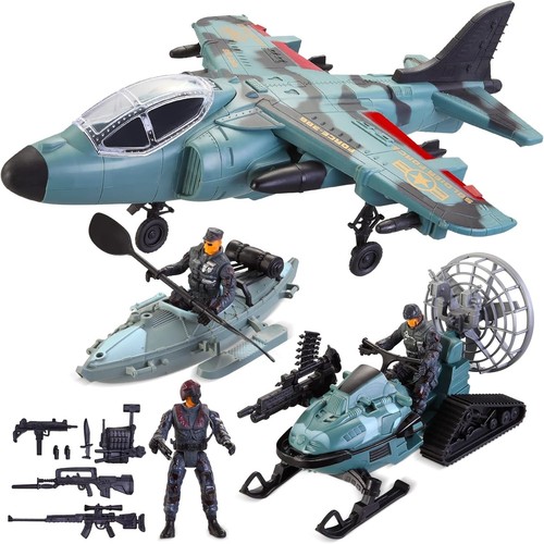 Military airplane toy set - military,