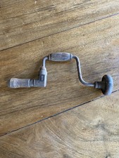 Iron and Wood Vintage Hand Crank Drill 35 cms Long