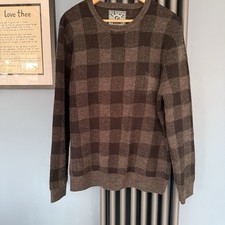 Red Herring Tartan Grunge Check Jumper Sweater Oversized Knitted Knit Large 90s