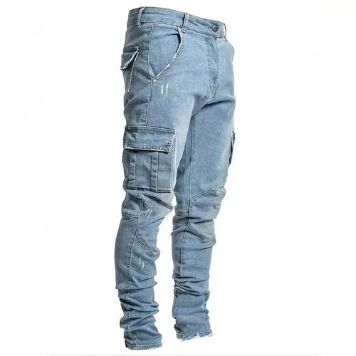 Men elastic denim - denim, jeans