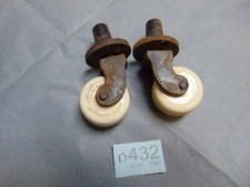 Casters Wheel furniture Victorian Cast Iron & Ceramic 432D(FREE UK POSTAGE)