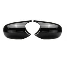 2x Gloss Black Wing Side Rearview Mirror Caps Cover For BMW E90 E92 E82 E87 LCI