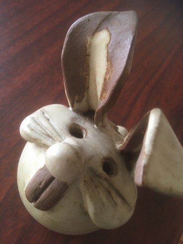Pottery rabbit hare money box - pottery,