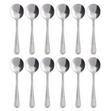 Bead Pattern Soup Spoons