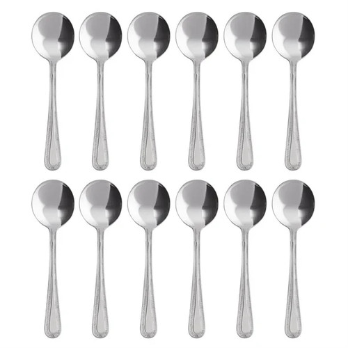Bead pattern soup spoons - bead,