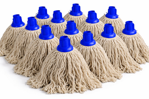 Pack blue cotton mop heads - pack,