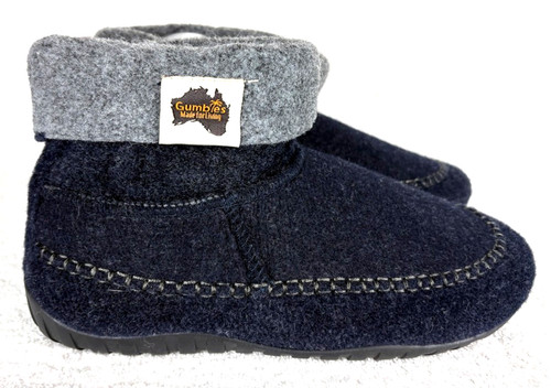Gumbies blue gray slippers - gumbies,