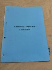 HONDA CBX400F2 CBX550F2 GENUINE BLUE FACTORY WORKSHOP MANUAL ADDENDUM