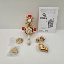 Imperial Radcliffe Thermostatic Dual Control Shower in Antique Gold Exposed  New