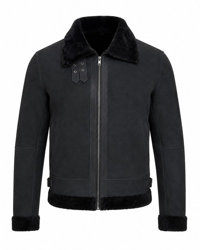 Premium men black nubuck - black,