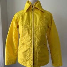Vintage ‘80s Roffe Yellow Collared Full Zip Ski Jacket