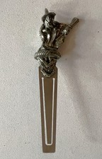 Academy Pewter Witch & Broomstick Bookmark/Page Marker in VGC