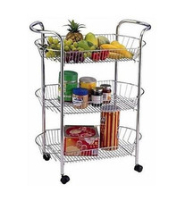 3-Tier Trolley Storage Rack