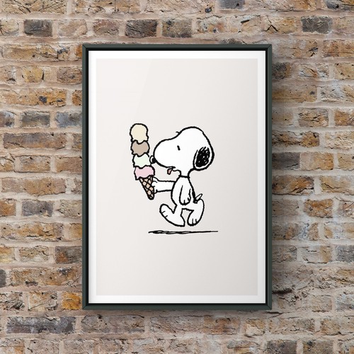 Snoopy art print - a4,