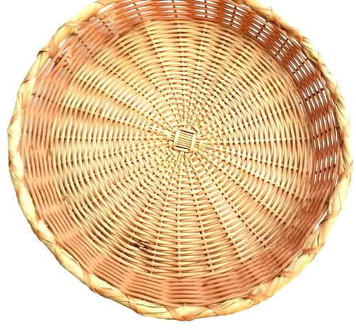 Wicker serving tray flat - tray, &