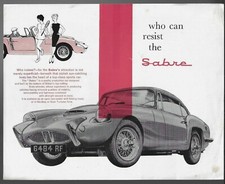 Reliant Sabre 4-Cylinder 1961-1962 UK Market Single Sheet Sales Brochure