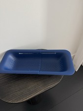 Extendable Over-The-Sink Fruit Vegetable Strainer and Wash Basket Colander