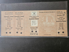 1948 Olympic Football Unused Ticket - Semi Final Sweden v Denmark 10 August 1948