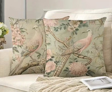 SET OF 2 PRINTED CHINESE BIRD
