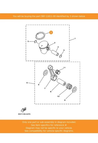Genuine yamaha ring - genuine, piston
