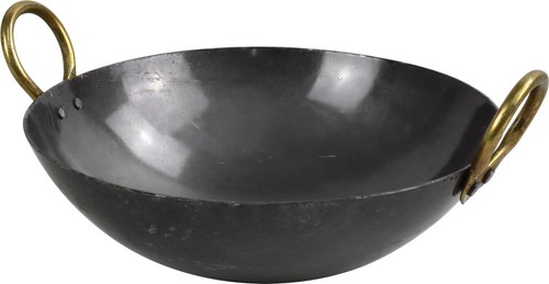 Iron wok kadai pan traditional - iron,