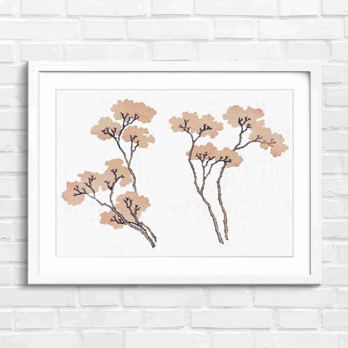 Minimalist peach trees - minimalist,